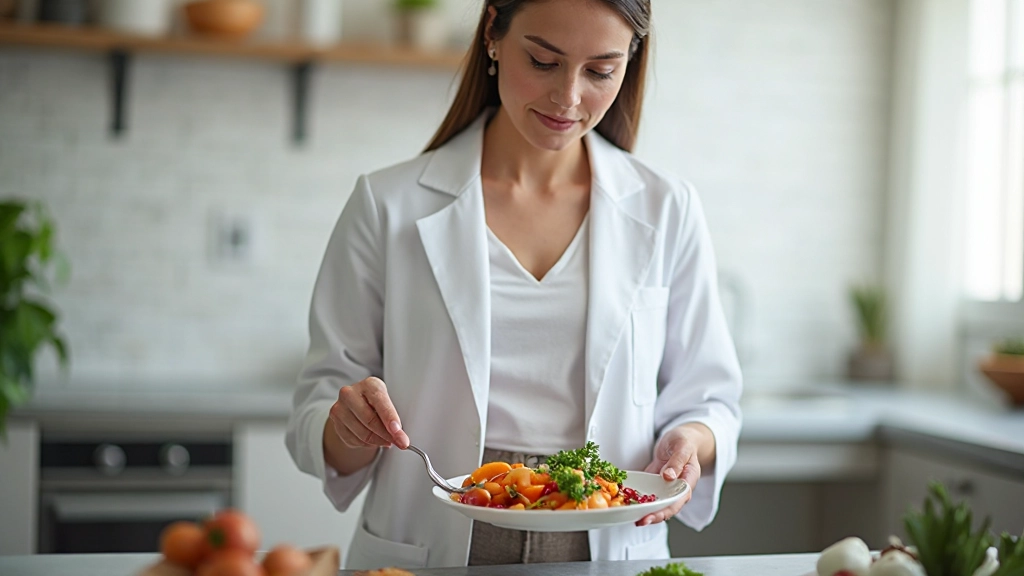 طبق غذائي متوازن يحتوي على بروتين وكربوهيدرات وخضروات طازة